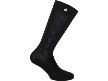 Podkolienky Jumping Equithème, pár, black/purple
