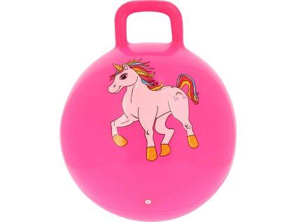 Lopta skákajúca Unicorn EQUI-KIDS, neon pink