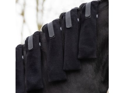 Chrániče na hrivu XL QHP, 4 ks, čierne