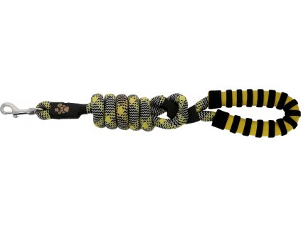 Vodítko pre psov Haspen Equithème, 150 cm, black/yellow