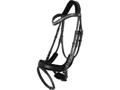 Uzdečka anatomická Sensisoft QHP, čierna