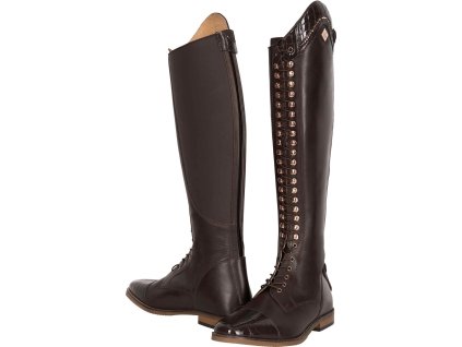 Čižmy jazdecké Olania Imperial Riding, štandardné lýtko, dámske, brown/brown croco