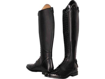 Čižmy jazdecké Olania Imperial Riding, štandardné lýtko, dámske, black/black croco