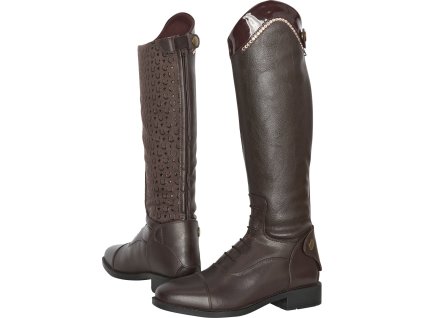 Čižmy jazdecké Walker Glam Imperial Riding, štandardné lýtko, detské, hnedé