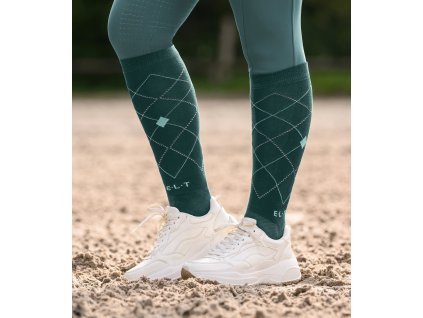 Podkolienky Argyle ELT, pár, pine green