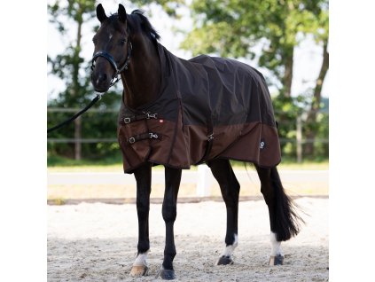 Deka výbehová Customized Imperial Riding, s vyšším krkom, 300 g, dark brown/light brown