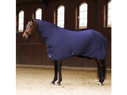 Deka odpocovacia Fundamental Imperial Riding, s krkom, navy