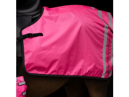 Deka bedrová Reflective Imperial Riding, nepremokavá, neon pink