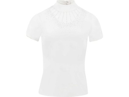 Tričko súťažné London Equithème, detské, biele