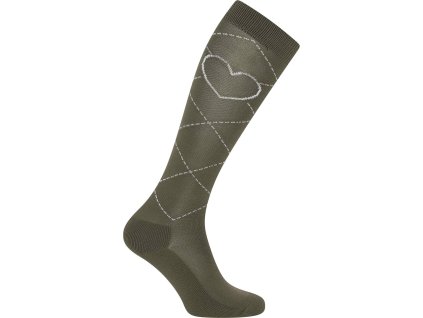 Podkolienky Heart Imperial Riding, pár, dark sage