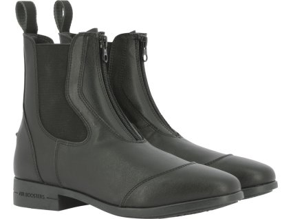 Perka kožené Zurich Equithème, so zipsom, pre dospelých, čierne