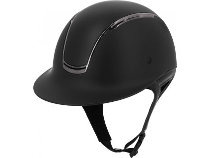Helma jezdecká Soazy Matte Black Chrome Equithème, noir/chrome