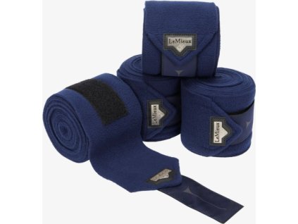 Bandáže fleecové Elevate Polo LeMieux, 4 ks, 2,4 m/3,8 m, navy