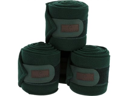 Bandáže Polo Equithème, 4 ks, 3 m, dark green