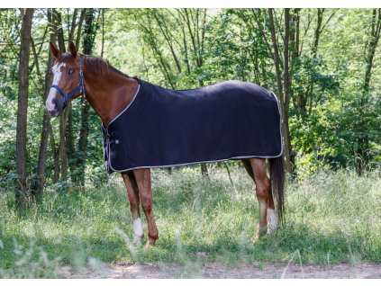Deka odpocovacia Polar Fleece Riding World, black/grey
