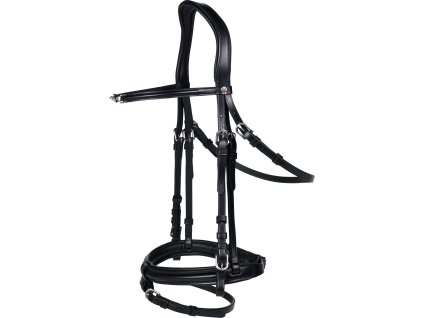 Uzdečka X-Line Charmbit Waldhausen, čierna