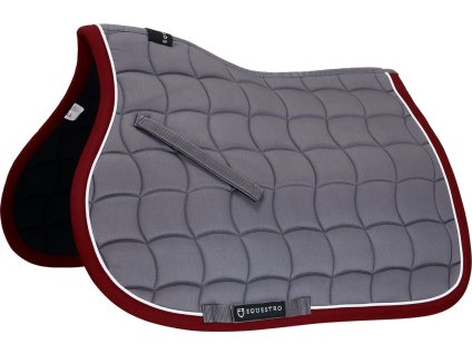 Dečka podsedlová White Trim EQUESTRO, všestranná, grey/red