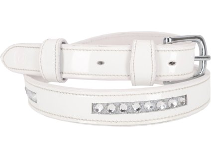 Opasok kožený Vaila QHP, biely