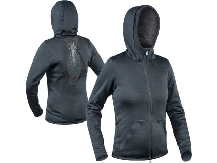 Ochrana chrbtice/bunda 2v1 Komperdell s kapucňou, dámska, grey/blue