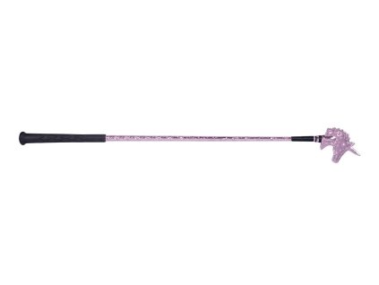 Bič jazdecký Unicorn QHP, 65 cm, pink hearts