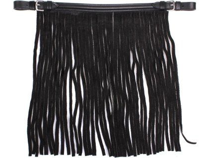 Strapce proti muchám kožené QHP, čierne (Veľkosť SHETTY)