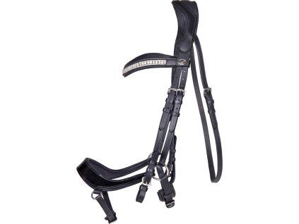 Uzdečka anatomická Eris QHP, čierna (Veľkosť COB)