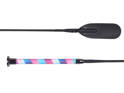Bič skokový Ombre QHP, 65 cm, pink/blue