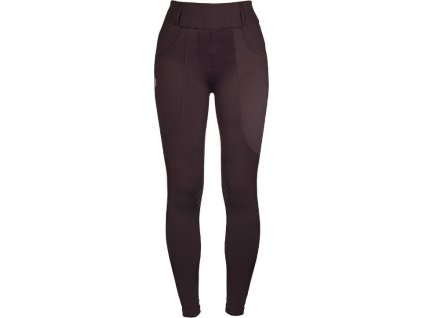 Legíny Compression Moonless Night Equestrian Stockholm s gripom, dámske, hnedé
