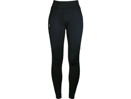 Legíny Compression Equestrian Stockholm s gripom, dámske, black/gold