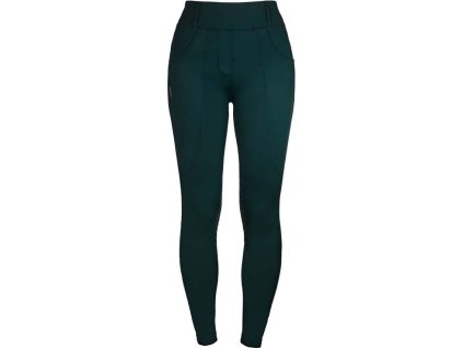 Legíny Compression Dramatic Monday Equestrian Stockholm, s gripom na kolenách, dámske, dark green