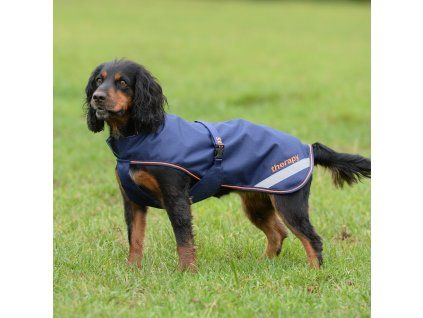 Deka pre psov Therapy Bucas, 150 g, navy/orange (Veľkosť 30 cm	)