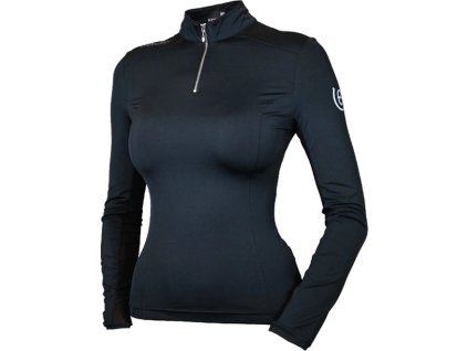 Tričko Air Breeze Black Edition Equestrian Stockholm, dámske, čierne