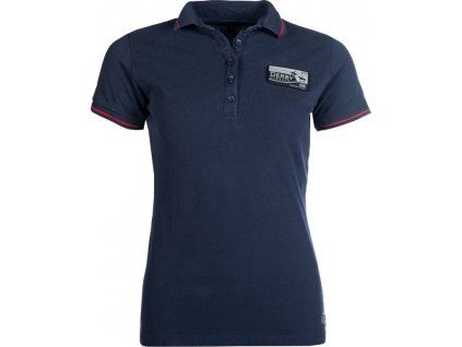 Tričko polo Derby HKM, deep blue (Veľkosť L)
