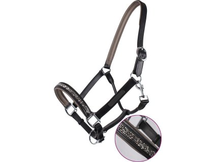 Ohlávka kožená Lupine QHP, grey