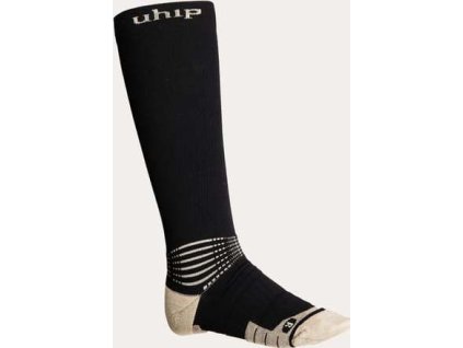 Podkolienky jazdecké Wool UHIP, kompresné, vlnené, pár, čierne