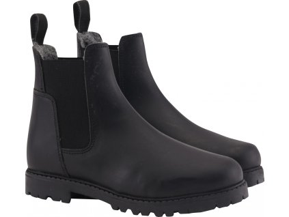 Perka kožené Furlin Equipage, zimné, unisex, čierne