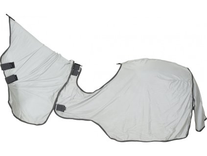 Deka jazdecká HorseGuard, proti hmyzu, s krkom, grey