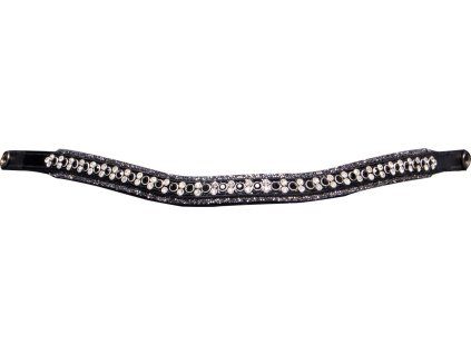 Čelenka Glitter PresTeq, black night (Veľkosť PONY)
