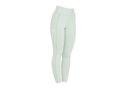 Legíny jazdecké Summer Equestro, s gripom, vyšším pásom, dámske, light green