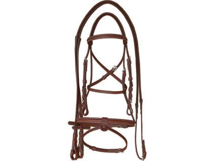 Uzdečka Stitching SUPREME, hnedá (Veľkosť COB)