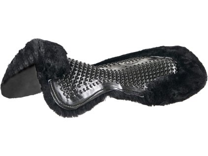 Dečka tlmiaca Massage Gel Full Sheepskin Acavallo, čierna