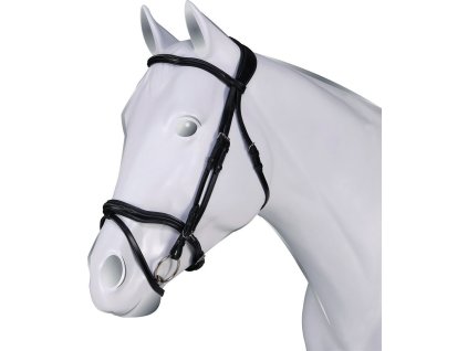 Uzdečka kožená Amazzone Acavallo, tmavohnedá