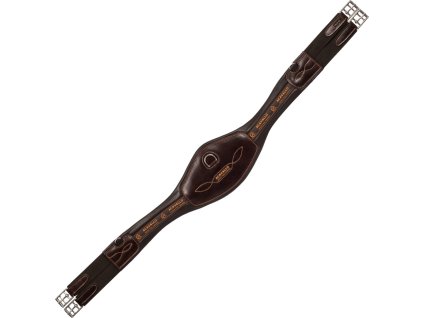 Podbrušník z teľacej kože, nylonu a gélu Acavallo, anatomický, hnedý