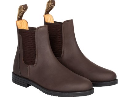 Perka jazdecké kožené Equicomfort, unisex, tmavo hnedé