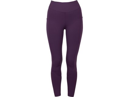 Legíny Movement Black Raven Equestrian Stockholm, s gripom, dámske, dark purple