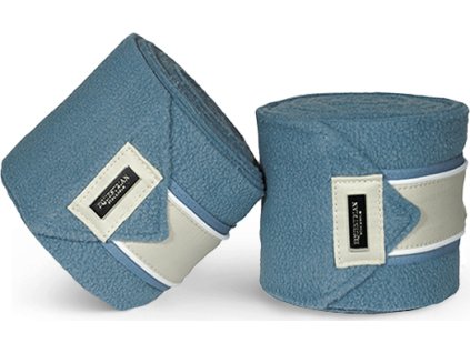 Bandáže fleecové Stone Blue Equestrian Stockholm, 4 ks, 4 m, light blue