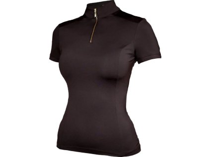 Tričko UV Protection Golden Brown Equestrian Stockholm, s krátkym rukávom, dámske, hnedé