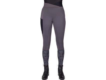 Legíny jazdecké Djune QHP, s gripom, dámske, anthracite