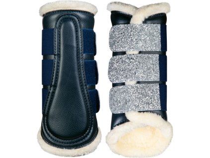 Gamaše Sparkle HKM, s barančekom, pár, deep blue (Veľkosť L)