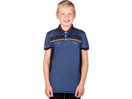 Tričko Kai QHP, detské, black/blue (Veľkosť 152)